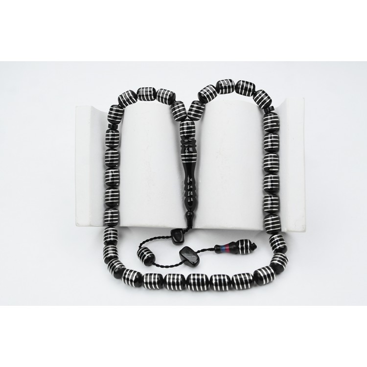  Oltu Taşı Kapsül Model Burgu Vida  İşlemeli Tespih