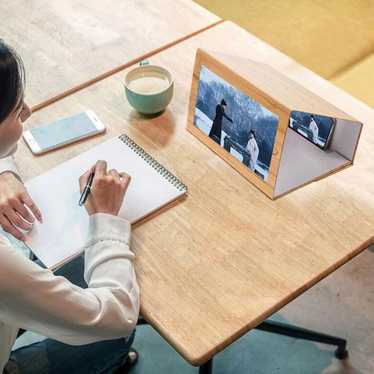 3D Wooden Mobile Phone Screen Magnifier