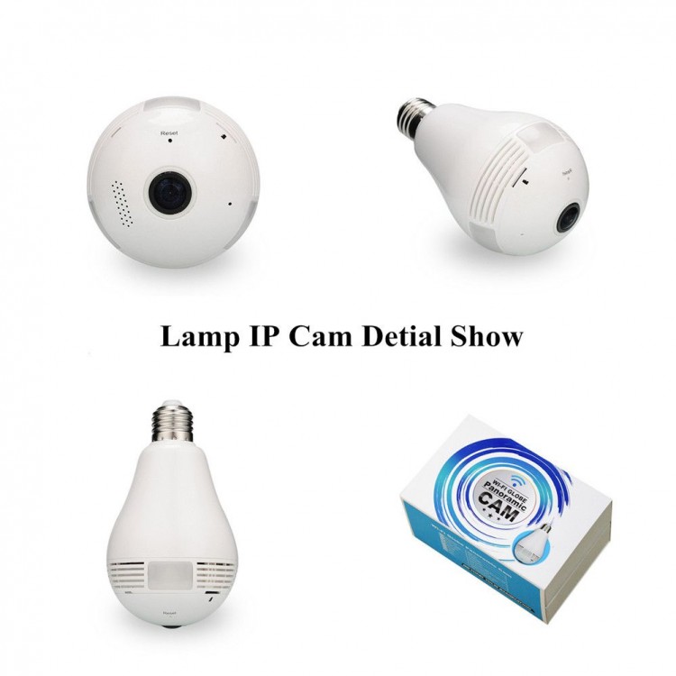 360-Degree Panoramic Bulb IP Security Camera V380 PRO