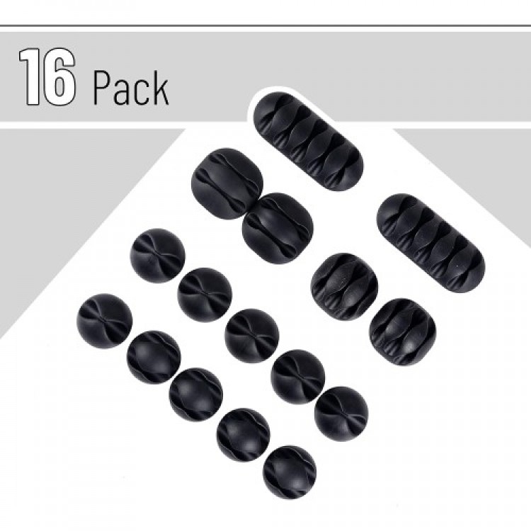 Yapışkanlı Kablo Sabitleyici Düzenleyici 16'lı Paket