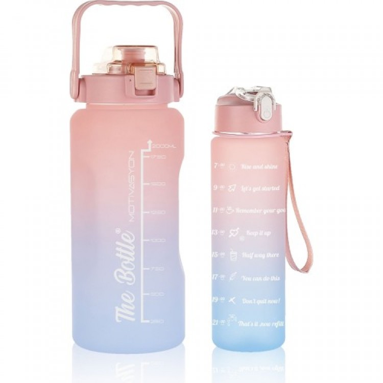 Motivational Water Bottle Set 2000 ml. And 900 ml. Motivational Water Bottle Set 2000 ml. And 900 ml.
