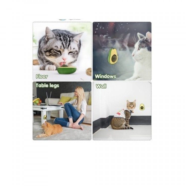 Avocado Design Cat Licking Ball