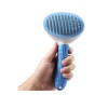 Automatic Cleaning Pet Comb Blue