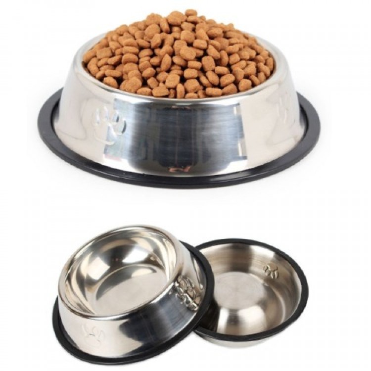 Stainless Steel Metal Food Bowl 15 cm.
