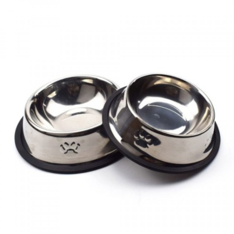 Stainless Steel Metal Food Bowl 18 cm.