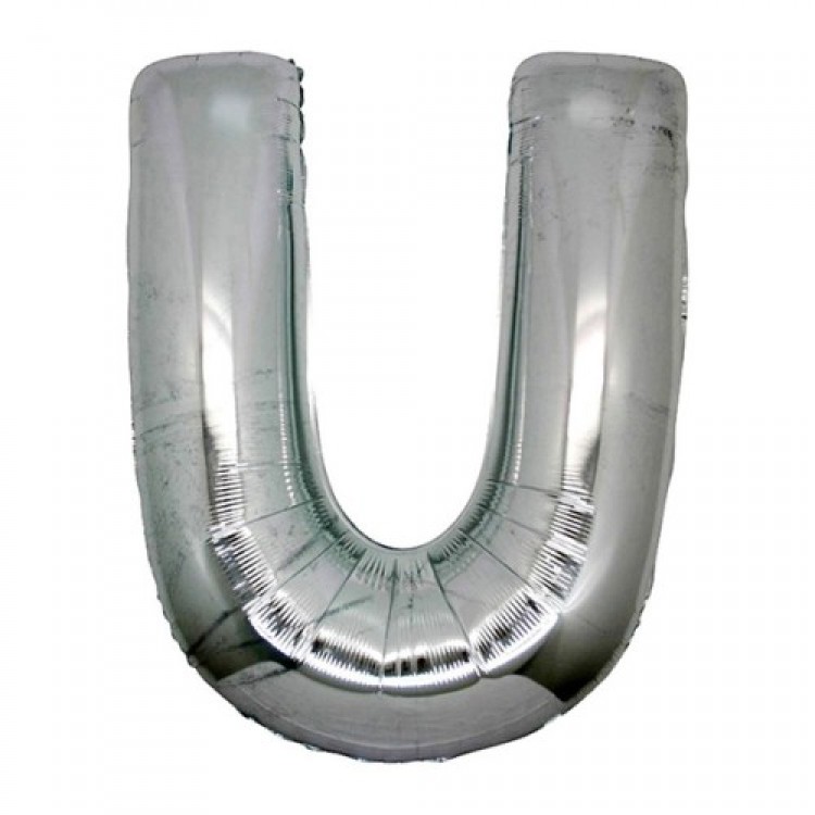 Silver Color Foil Letter Balloon 1 Meter