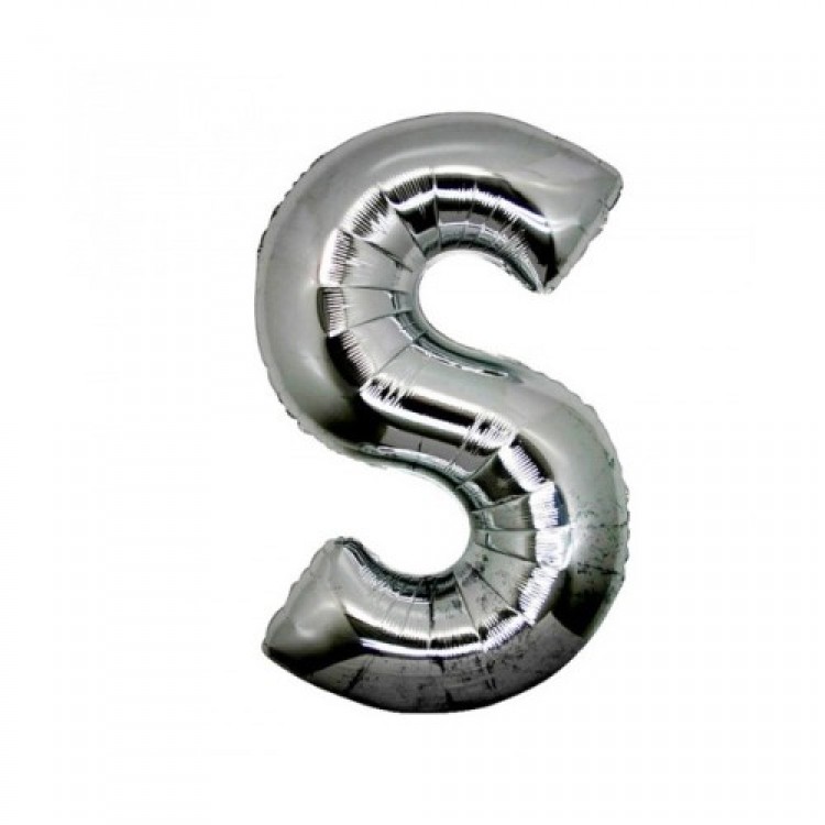 Silver Color Foil Letter Balloon 1 Meter