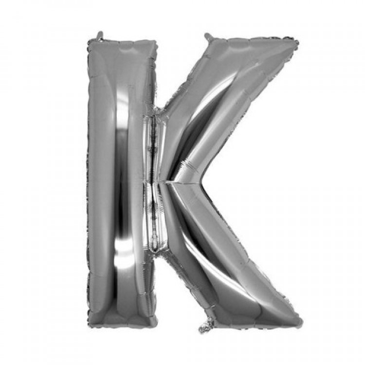 Silver Color Foil Letter Balloon 1 Meter
