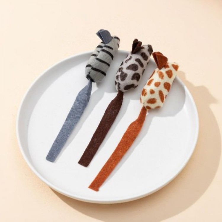 Plush Mouse Cat Toy 3 Pieces