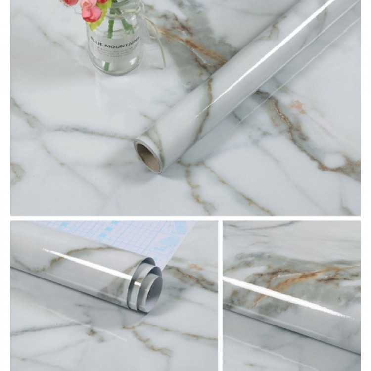 Marble Patterned Adhesive Countertop Foil 5M