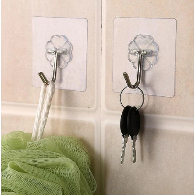 Self-Adhesive Transparent Hanger 5-Piece Set