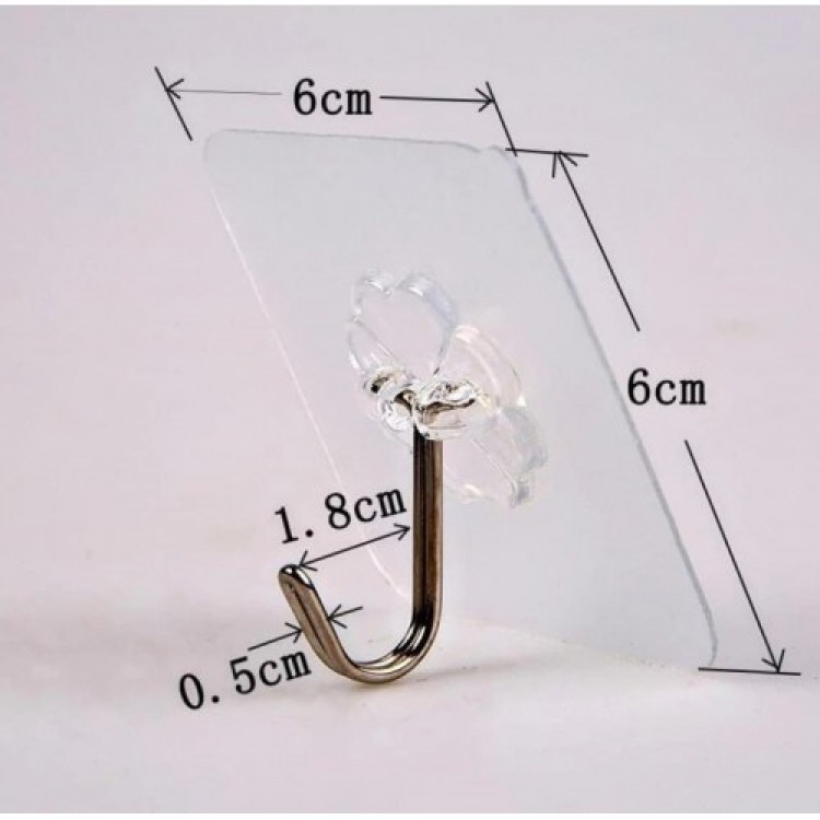 Self-Adhesive Transparent Hanger 5-Piece Set