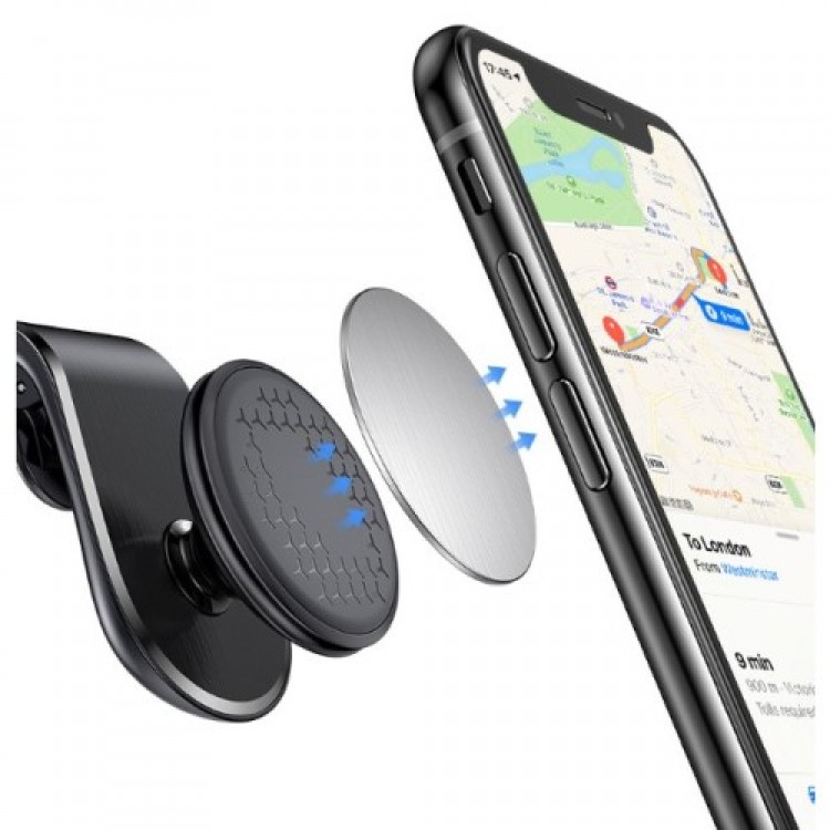 360 Degree Magnetic Phone Holder with Latch that Attaches to Car Air Conditioner