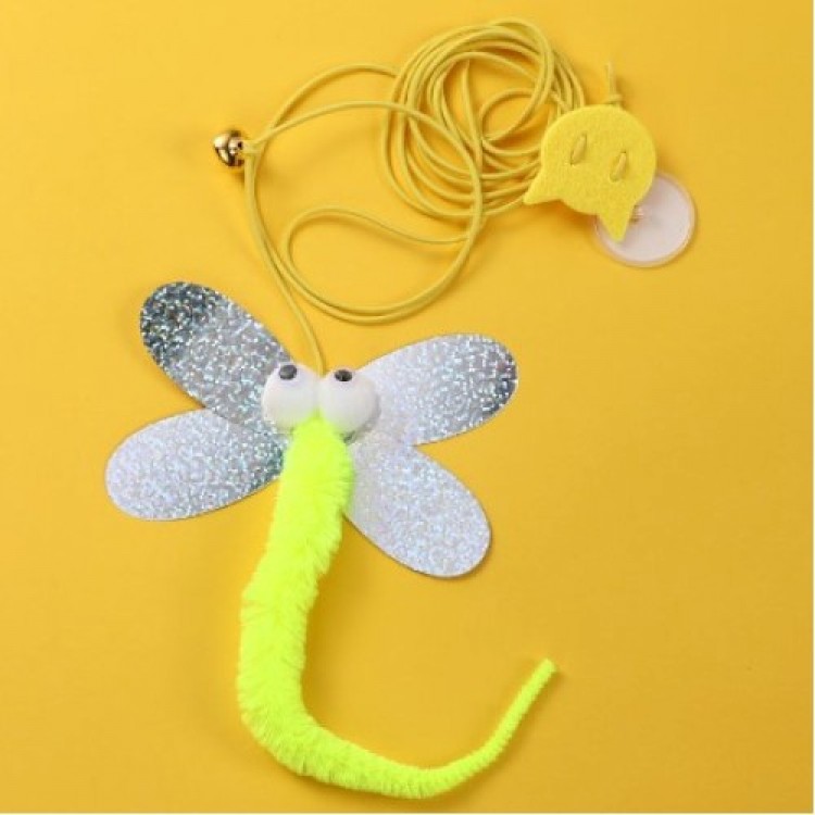 Butterfly Model Elastic Self-Adhesive Cat Toy Lure