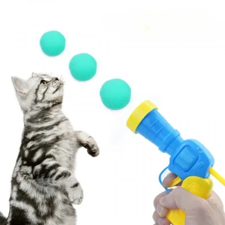 Plush Ball Shooting Interactive Cat Toy Plush Ball Shooting Interactive Cat Toy