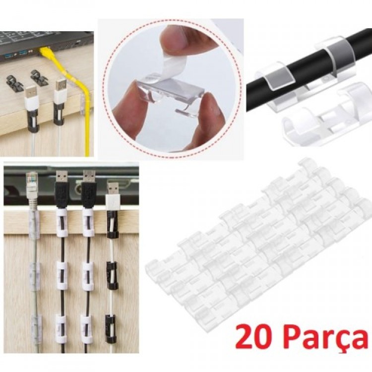 Cable Retainer Clip Set, 20 Pieces