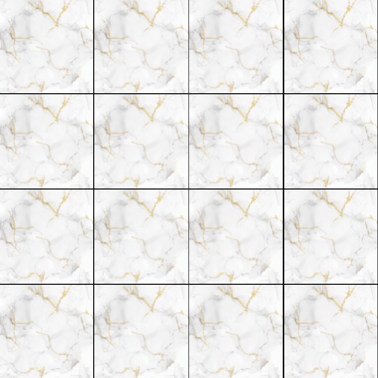 DecoHandy  Pvc Yer Karosu 30x30cm 4'lü Paket - Mermer Desenli Beyaz  0,36m2