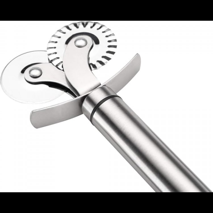 Çift Başlıklı Pizza Hamur Bıçağı Çift Başlıklı Pizza Hamur Bıçağı