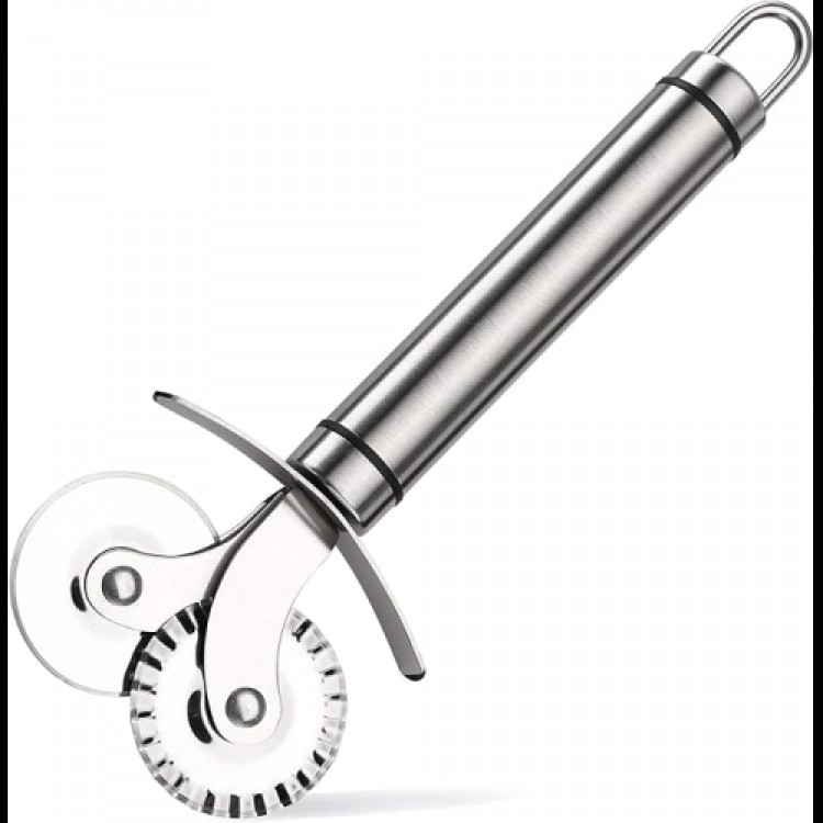 Çift Başlıklı Pizza Hamur Bıçağı Çift Başlıklı Pizza Hamur Bıçağı