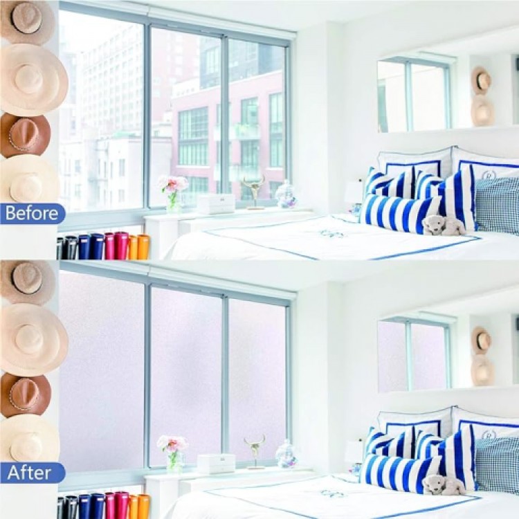 UV-Blocking Frosted Glass Film 2 Meters x 60 Centimeters