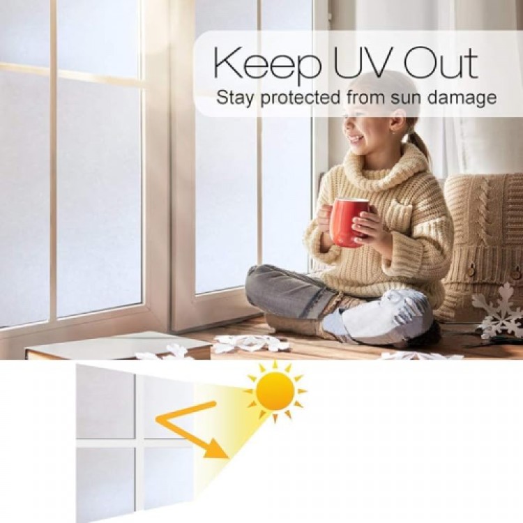 UV-Blocking Frosted Glass Film 2 Meters x 60 Centimeters