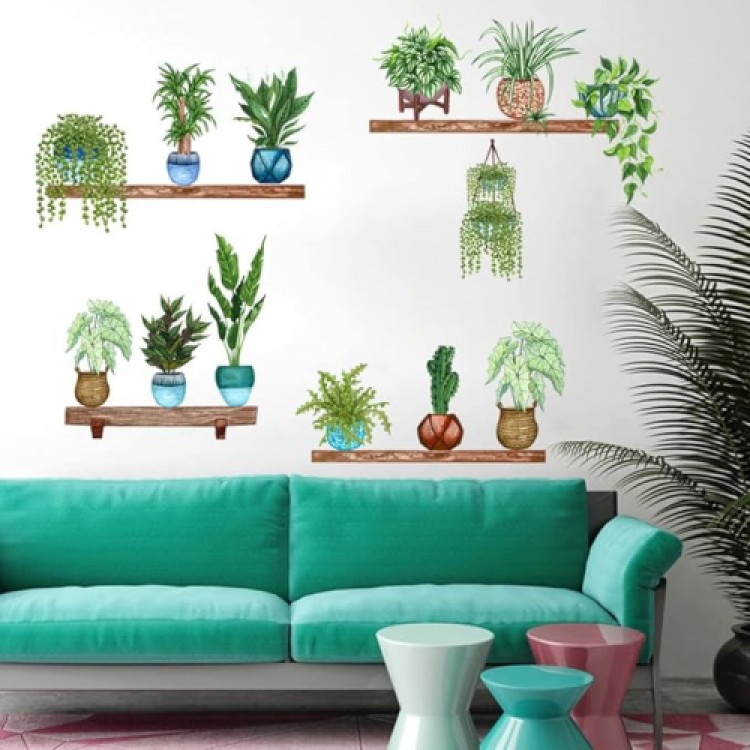 Tropical Plants Wall Sticker Model B