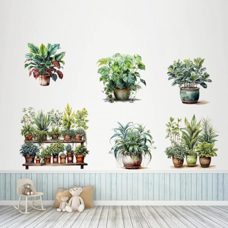 Tropical Plants Wall Sticker Model C
