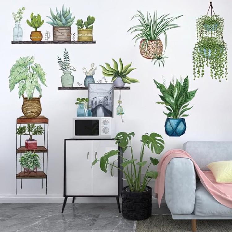 Tropical Plants Wall Sticker Model D