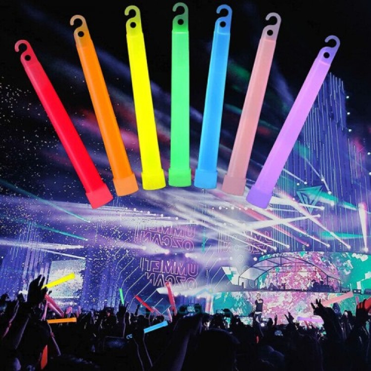 Glow Stick Lamp Set with Hanging Cord, Glows in the Dark, 15cm