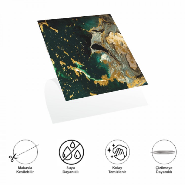 DecoHandy Pvc Yapışkanlı Yer Karosu 30x30cm 4'Lü Paket - Green Edition 0,36m2 DecoHandy Pvc Yapışkanlı Yer Karosu 30x30cm 4'Lü Paket - Green Edition 0,36m2