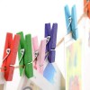 Wooden Colored Mini Clothespins, 100 Pieces