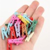Wooden Colored Mini Clothespins, 100 Pieces