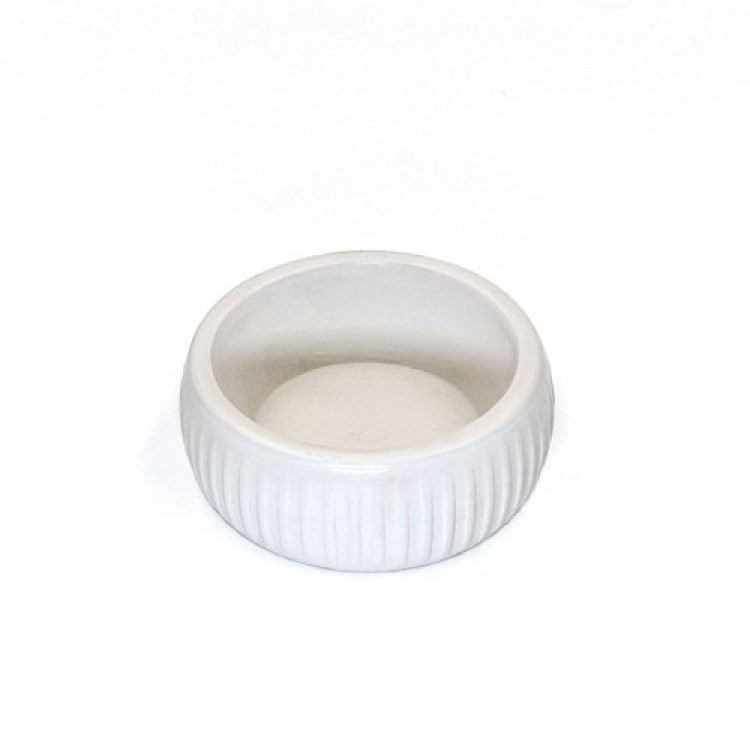 Mikopet Organic Ceramic Food Bowl White