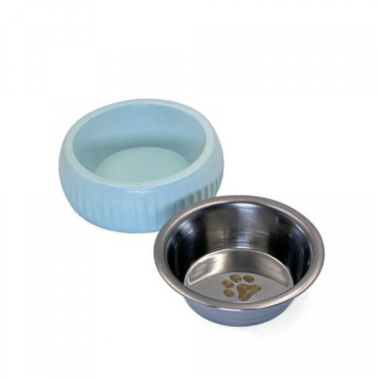 Mikopet Organic Ceramic Food Bowl Blue