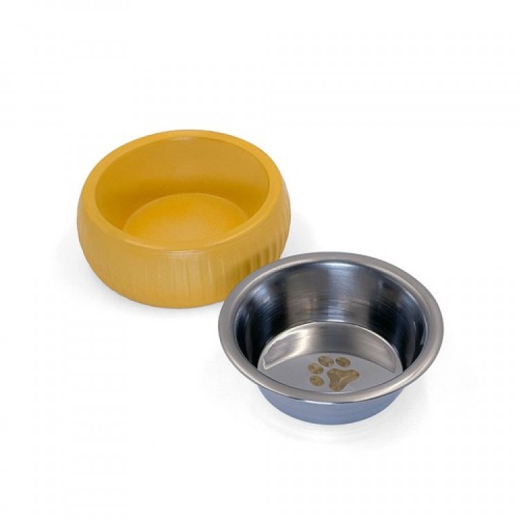 Mikopet Organic Ceramic Food Bowl Yellow