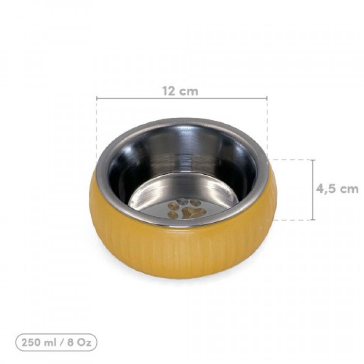 Mikopet Organic Ceramic Food Bowl Yellow Mikopet Organic Ceramic Food Bowl Yellow