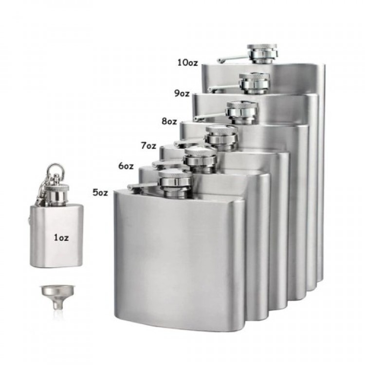 Steel 5 oz 147 ml Liquor Flask