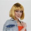 Straight Cut Bob Wig in Gold Color