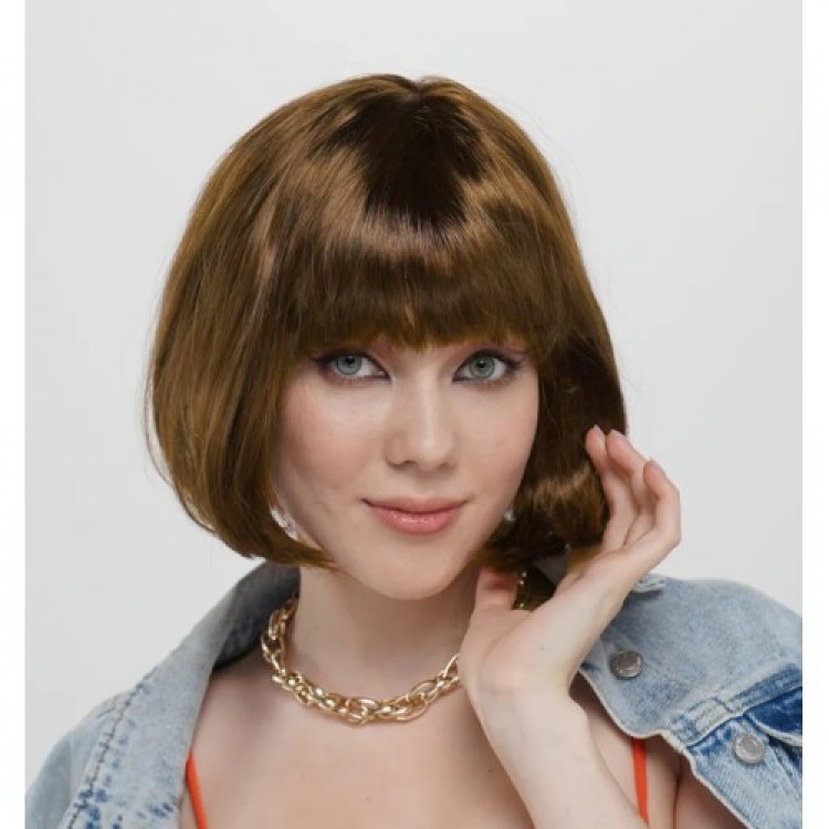 Short Bob Party Wig, Brown