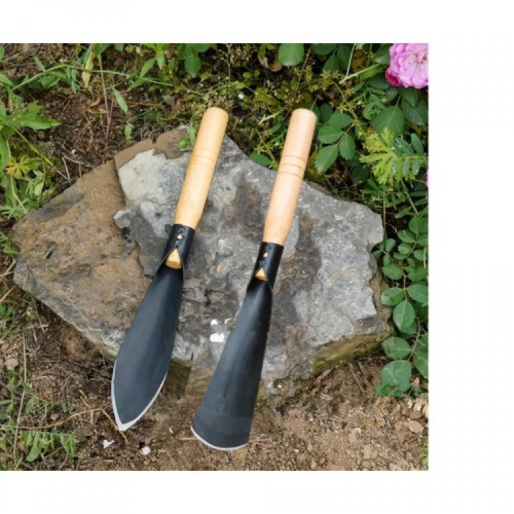 Wooden Handle Garden Tool Set, 2 Pieces