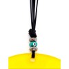 Yellow Color Evil Eye Beaded 20 Centimeter Handmade Glass Wall Decoration