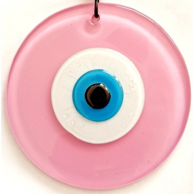 Pink Glass Evil Eye Beaded Handmade Special Design Wall Decoration Gift Item