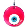 Transparent Pink Handmade Glass Evil Eye Bead Wall Decoration