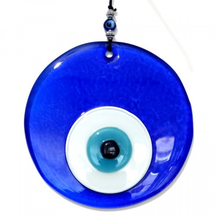 Transparent Blue Handmade Glass Evil Eye Wall Decoration Gift Item