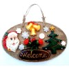 Welcome Handmade Christmas Door Decoration with Santa Claus