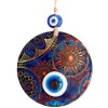 Sun Patterned 12-Centimeter Nazar Boncuk Wall Decoration Made with Handcrafted Fused Glass
