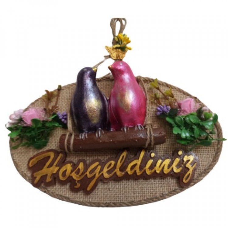 Bird-Designed Welcome Door Decoration