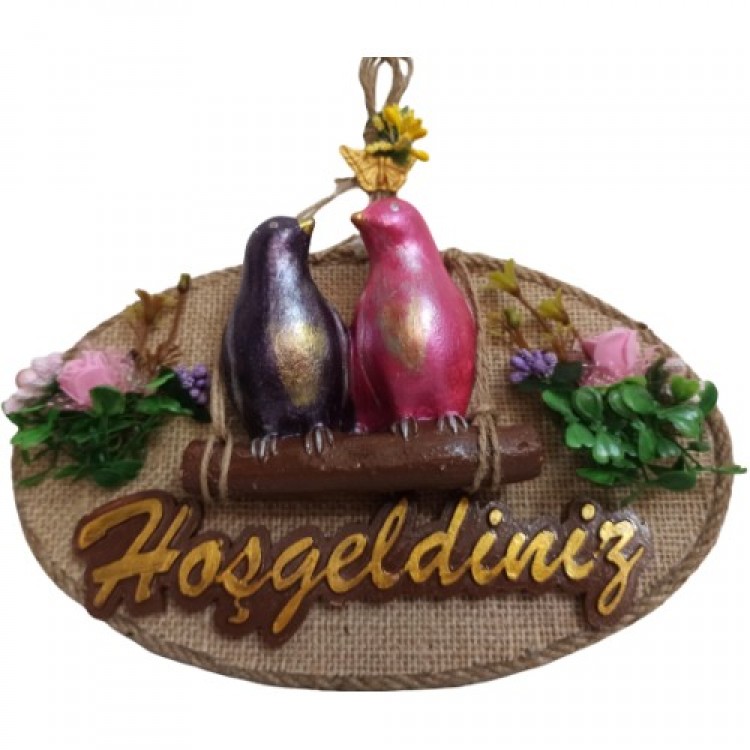 Bird-Designed Welcome Door Decoration