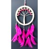 Fuşya Kuş Tüylü Hayat Ağacı Düş Kapanı Dream Catcher Duvar Süsü Fuşya Kuş Tüylü Hayat Ağacı Düş Kapanı Dream Catcher Duvar Süsü