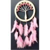 Pink Bird Feathered Tree of Life Dream Catcher Wall Decoration
